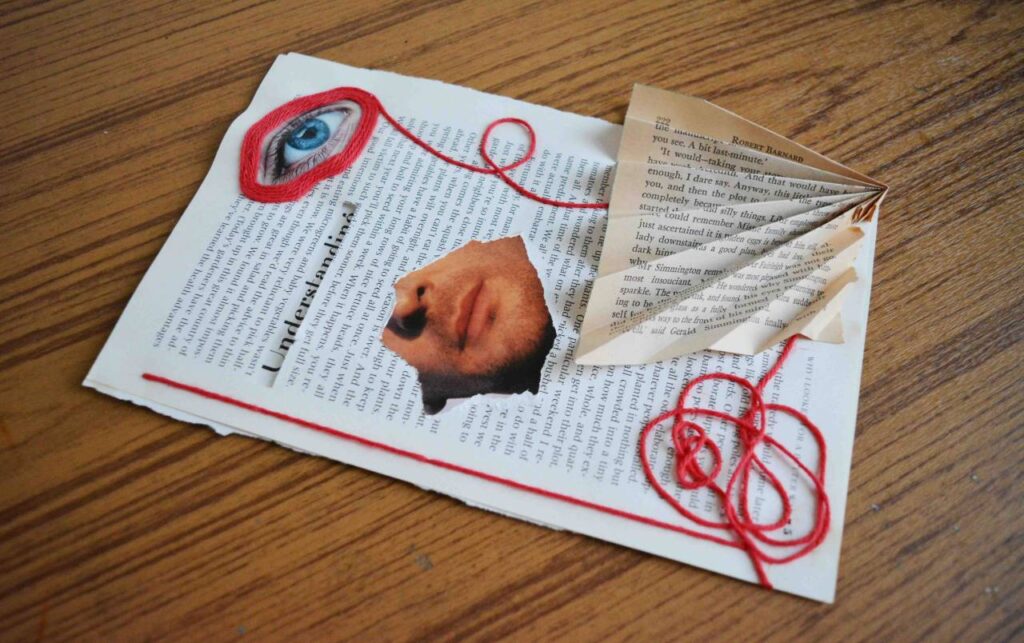 Mixed Media Booklet Collage by Lianne Regtuit Red thread 2